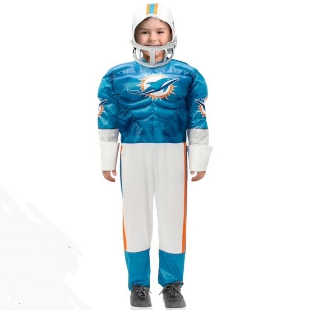 NFL Miami Dolphins Aqua Game Day Muscle Costume Size Small